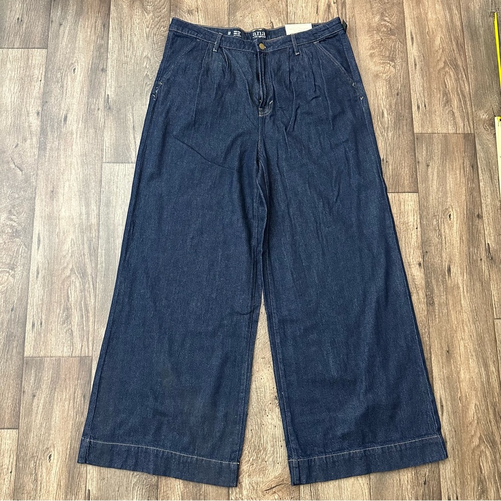 a.n.a Higher Rise Wide Leg Jeans Women’s Size 18 Dark Blue
